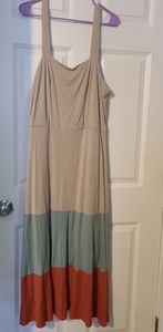 Anthropologie ANAMÁ Tiered Color Block Maxi Dress